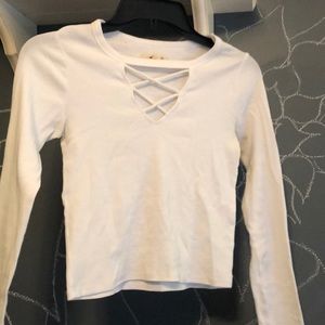 Hollister long sleeve crop top